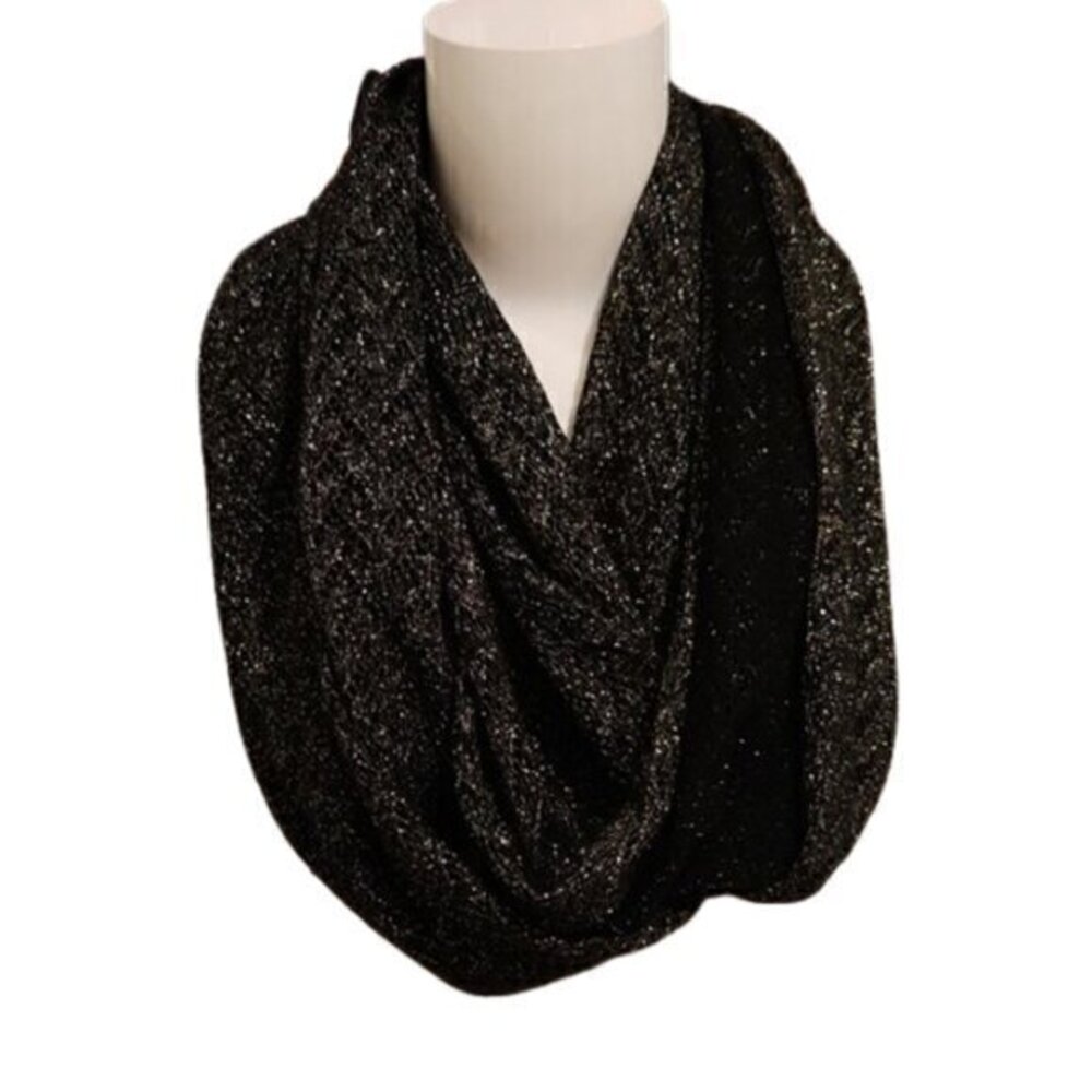 Black and Gold Infinity Scarf